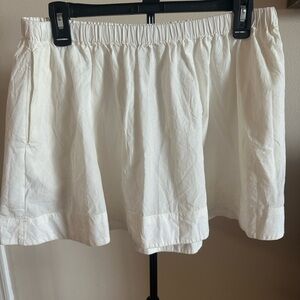 Free People 100% Cotton White Poplin Skirt